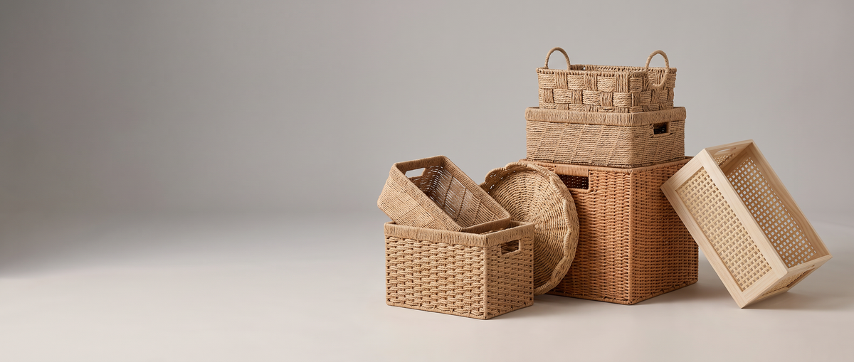 New arrivals - woven wicker and rattan storage baskets