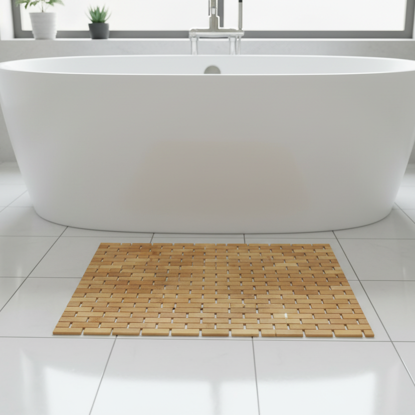 Bamboo Non Slip Bath and Shower Mat