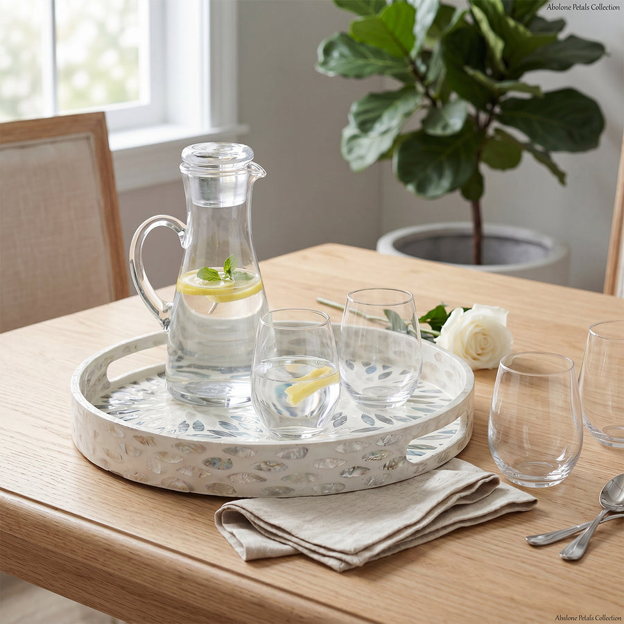 Tidal Shell Round Tray