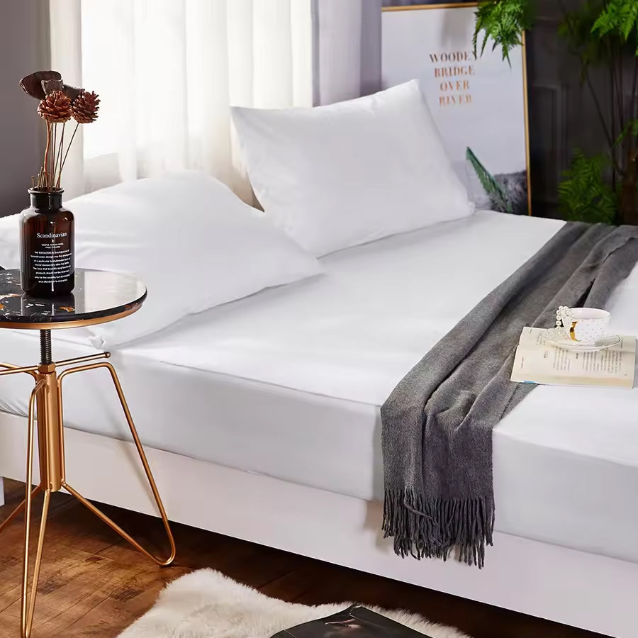 COTTON WATERPROOF FITTED SHEET MATTRESS PROTECTOR