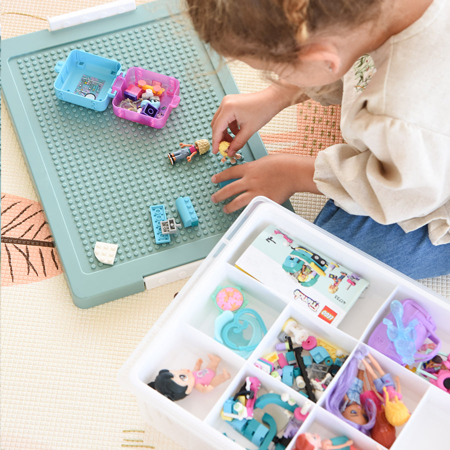 3 LAYER ADJUSTABLE BUILDING BLOCKS STORAGE BOX
