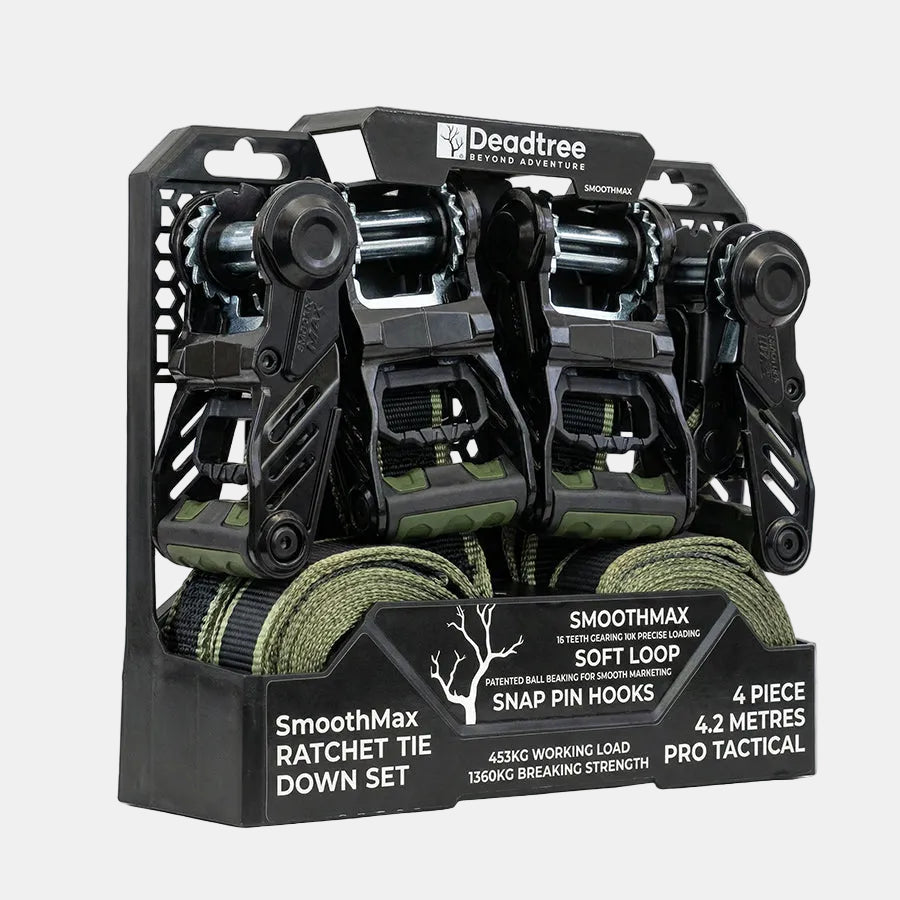 Deadtree SmoothMax Tie Down Rachet Set 4.2m (4 Piece)