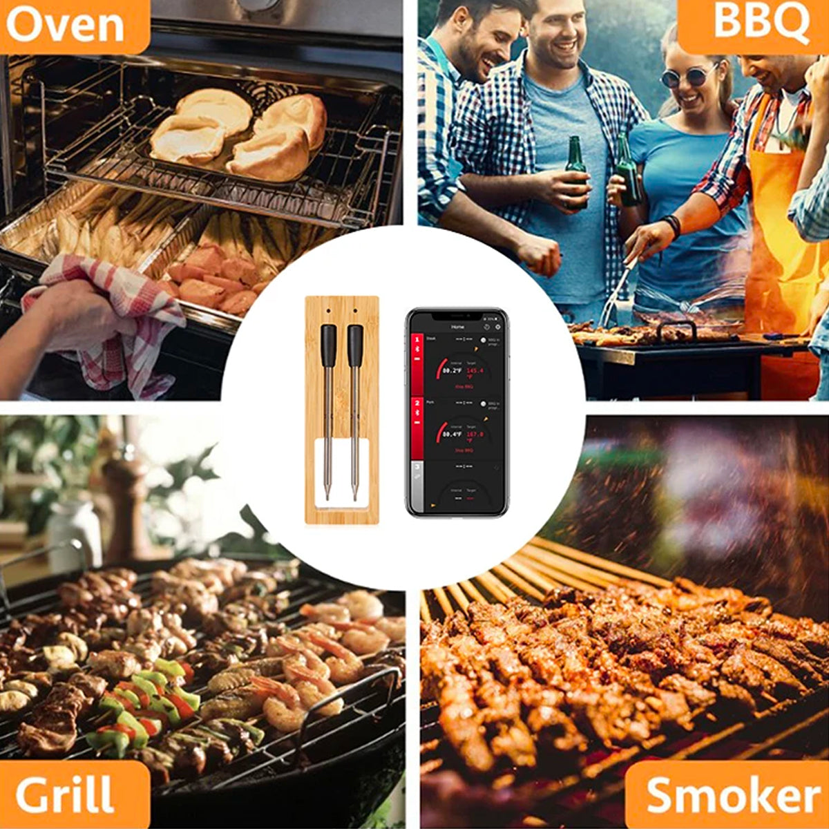 PRIMO T2 DUAL MEAT THERMOMETER BLUETOOTH