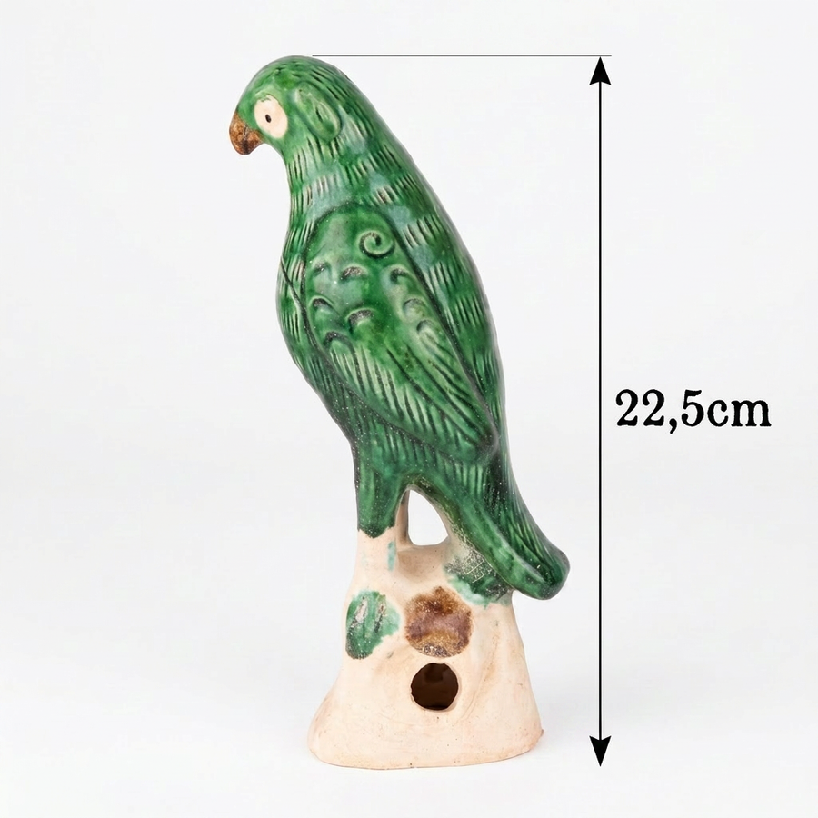 Emerald Green Parrot Sculpture - Small