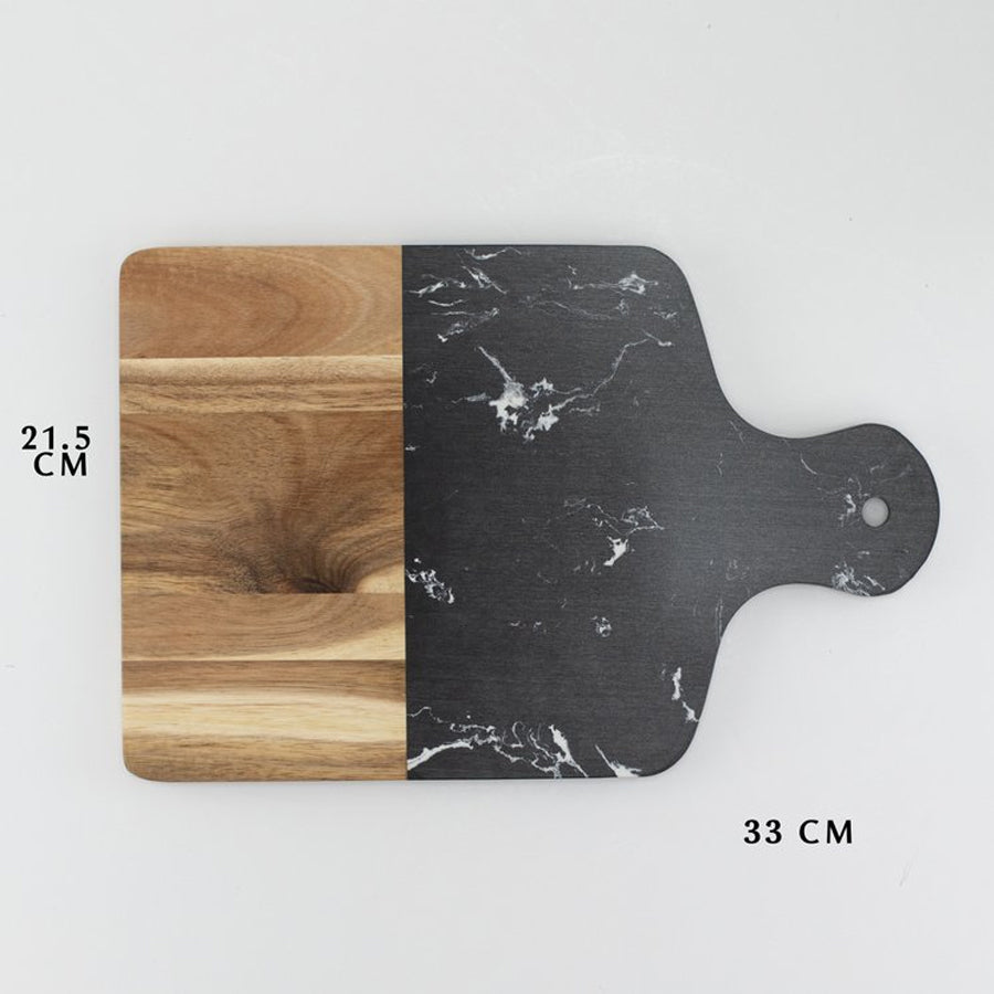 Marble and Wood cutting board (33.5 x 21.3CM)