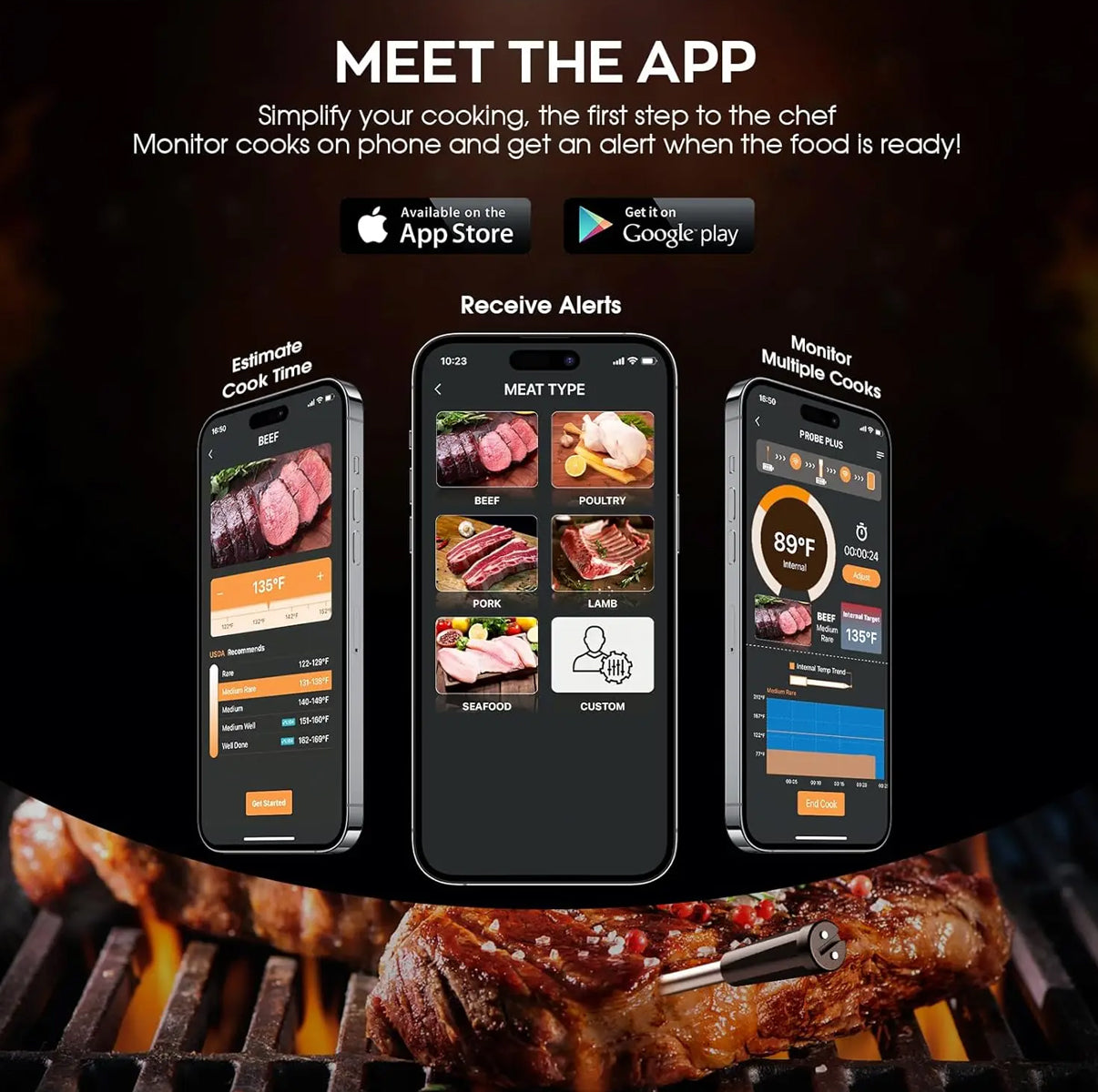 CHARMASTER 2.0 BLUETOOTH MEAT THERMOMETER