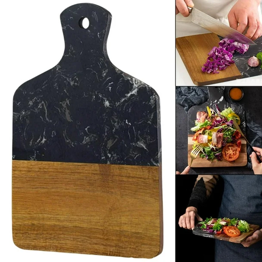 Marble and Wood cutting board (33.5 x 21.3CM)
