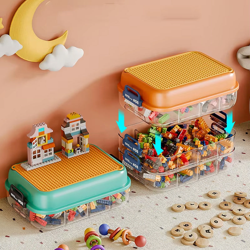 MULTI STACKABLE 3 LAYER BUILDING BLOCKS ORGANIZER