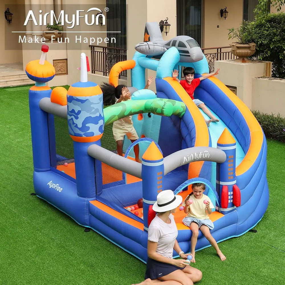 THE AIRSPACE ADVENTURE JUMPING CASTLE AND SLIDE (82091)