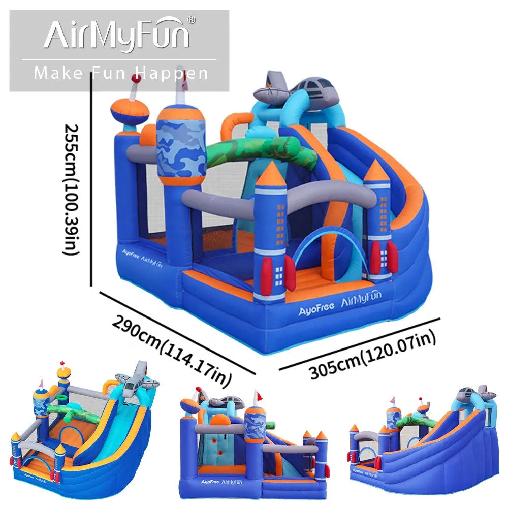 THE AIRSPACE ADVENTURE JUMPING CASTLE AND SLIDE (82091)