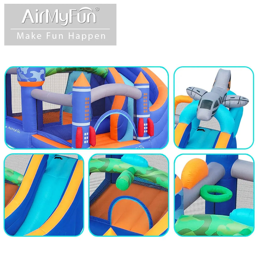 THE AIRSPACE ADVENTURE JUMPING CASTLE AND SLIDE (82091)