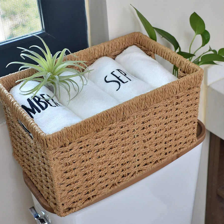Woven Wicker Storage Basket