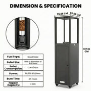 Ember Wood Fire Pellet Heater with Fan