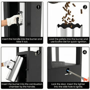 Ember Wood Fire Pellet Heater with Fan