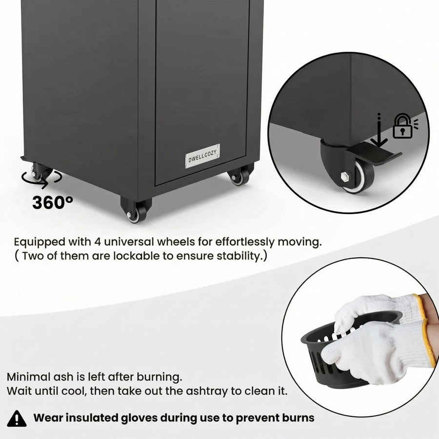 Ember Wood Fire Pellet Heater with Fan