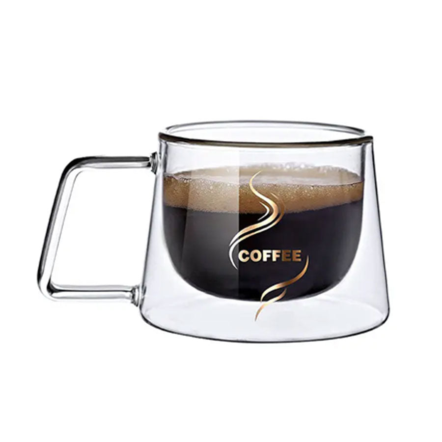 DOUBLE WALL COFFEE GLASS - 200ML - SET OF 4