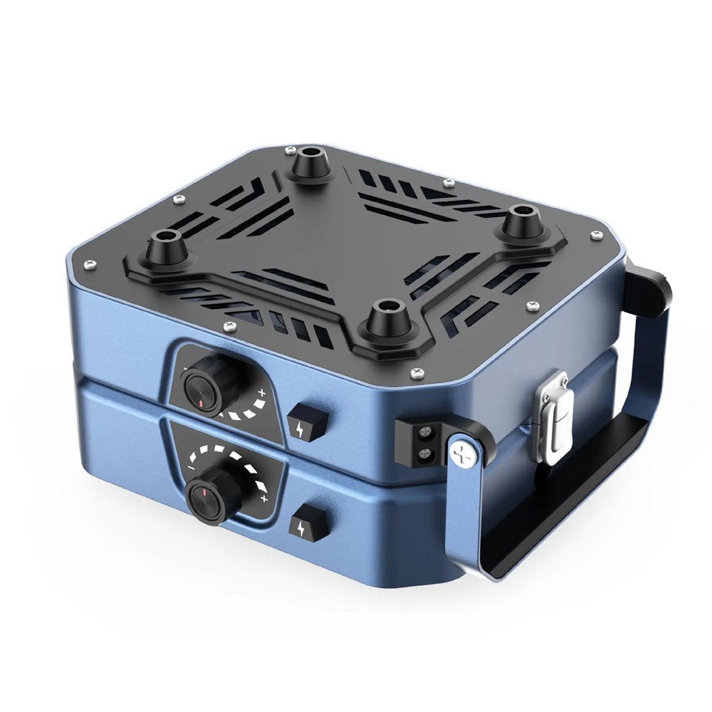 Foldable 2 Burner Camping Outdoor Gas Stove (Blue)