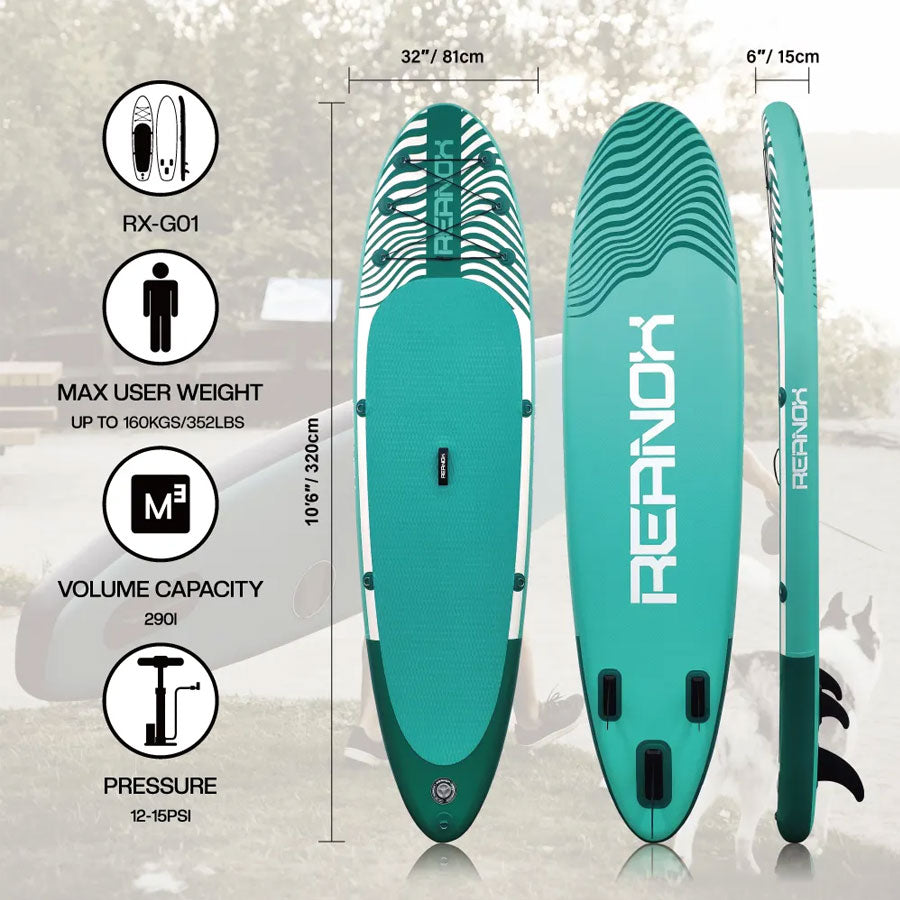 Reanox Inflatable SUP Stand Up Paddle Board Kit (RX-G01)