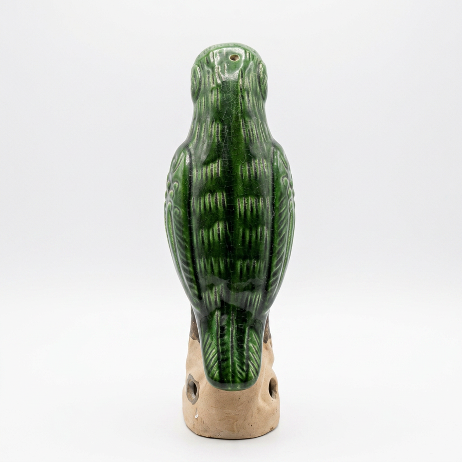 Emerald Green Parrot Sculpture - Medium