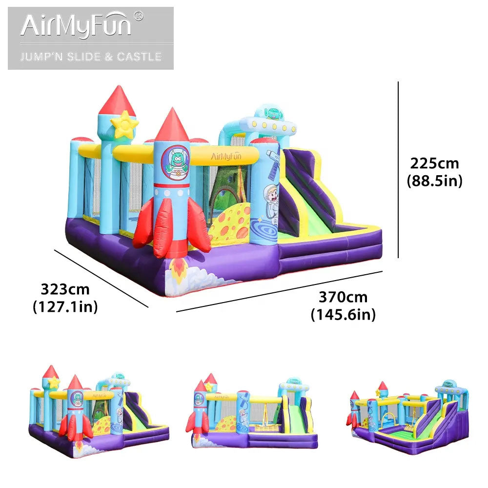 ROCKET TO MARS JUMPING CASTLE AND SLIDE (82015