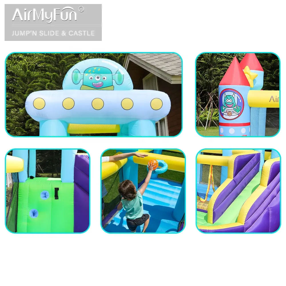 ROCKET TO MARS JUMPING CASTLE AND SLIDE (82015