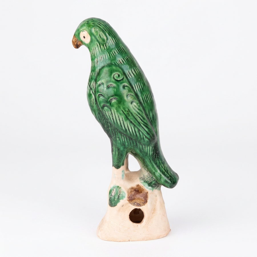 Emerald Green Parrot Sculpture - Small