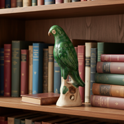 Emerald Green Parrot Sculpture - Small