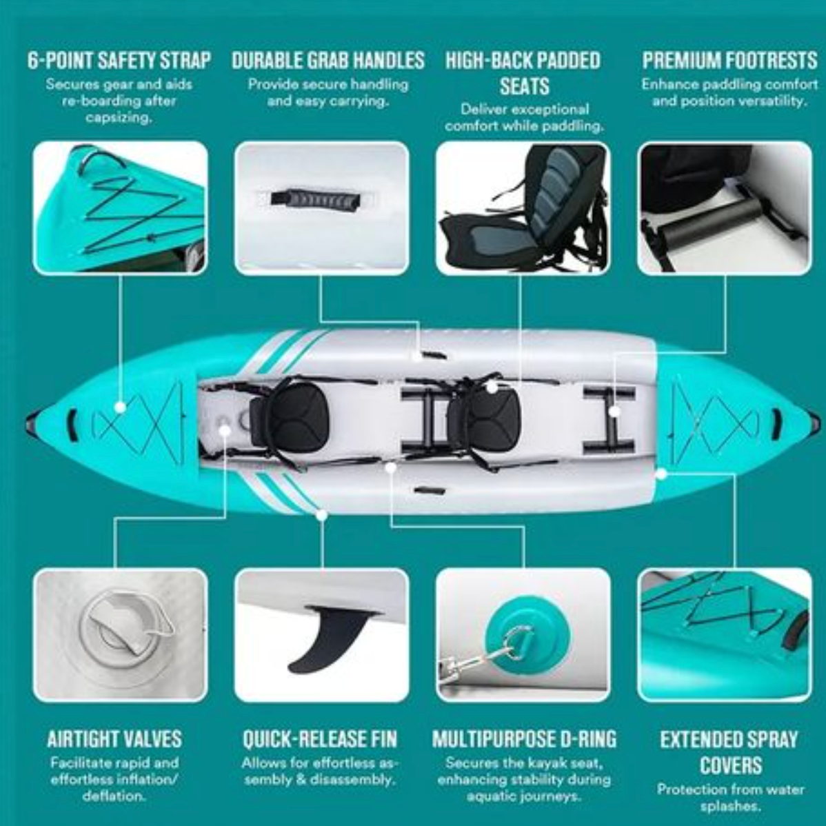 INFLATABLE 2 SEAT KAYAK FK-004