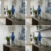 Cobolt Blue Parrot Sculpture - Large
