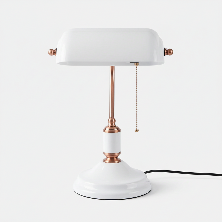 Office Desk Bankers Lamp White