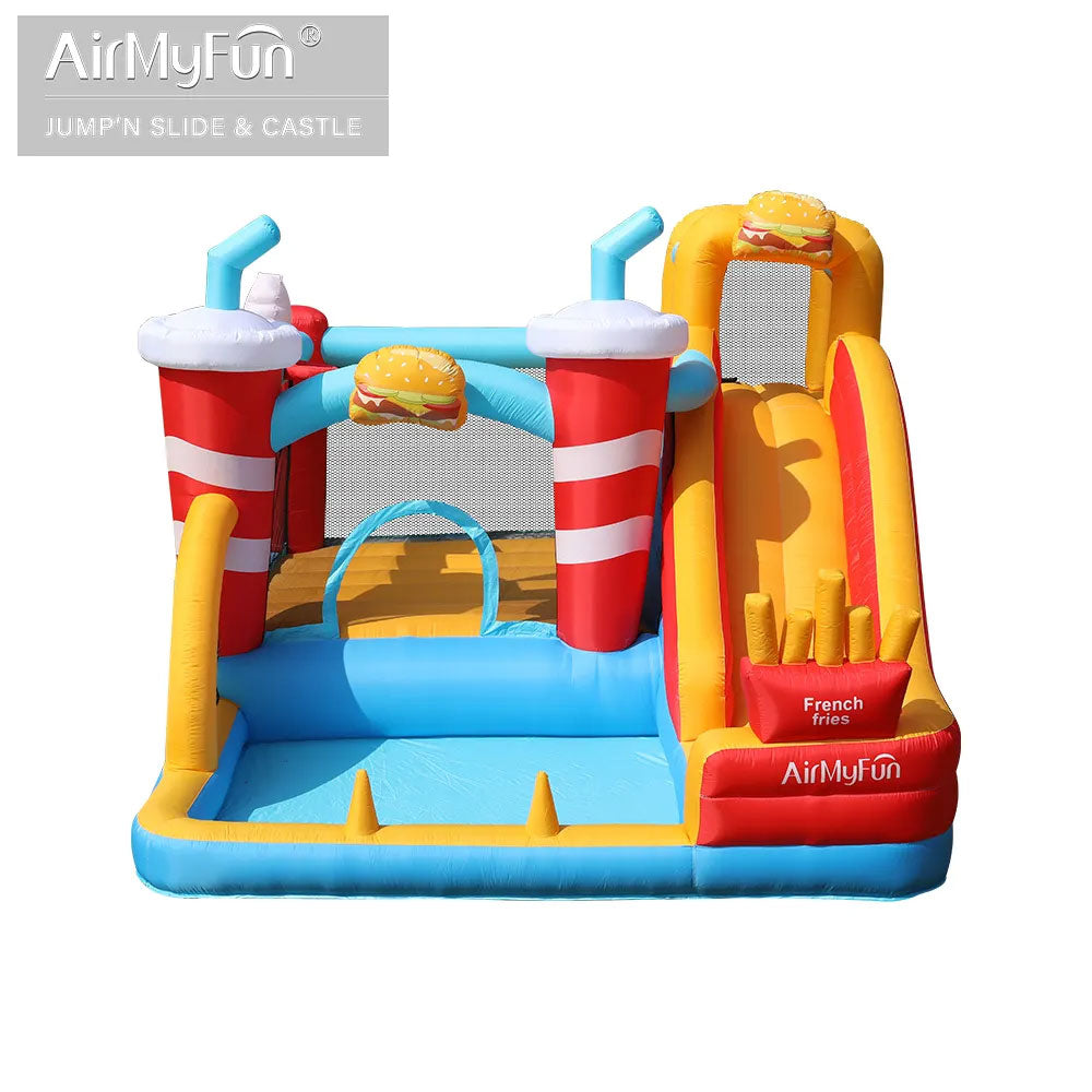 SNACKLAND INFLATABLE JUMPING CASTLE AND SLIDE (82080)
