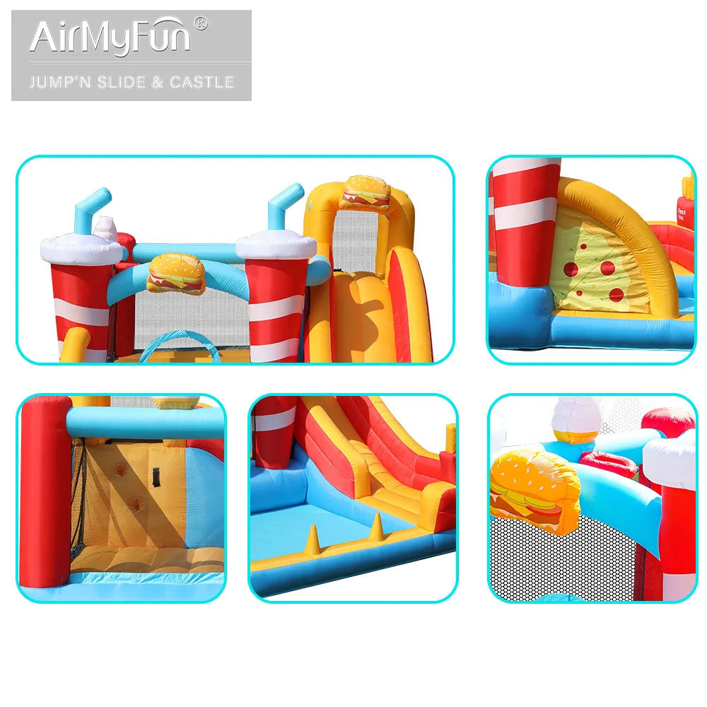 SNACKLAND INFLATABLE JUMPING CASTLE AND SLIDE (82080)