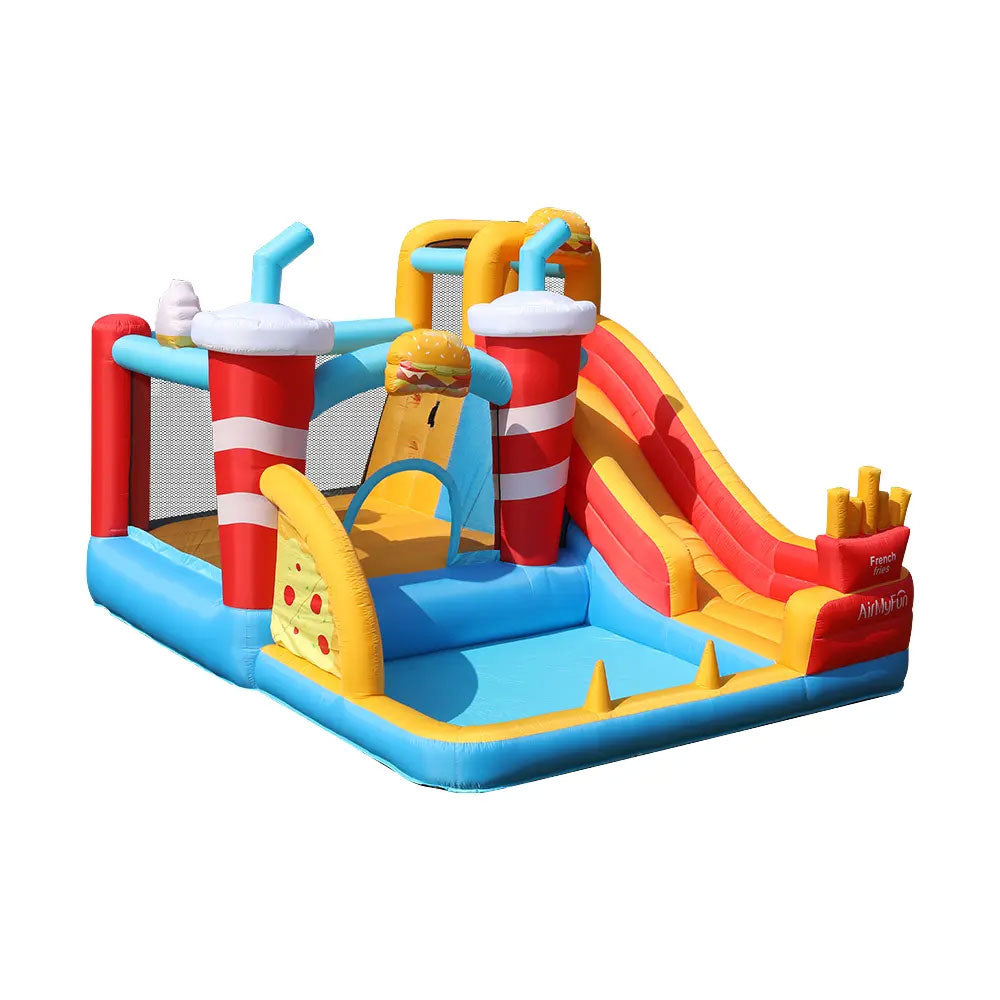SNACKLAND INFLATABLE JUMPING CASTLE AND SLIDE (82080)