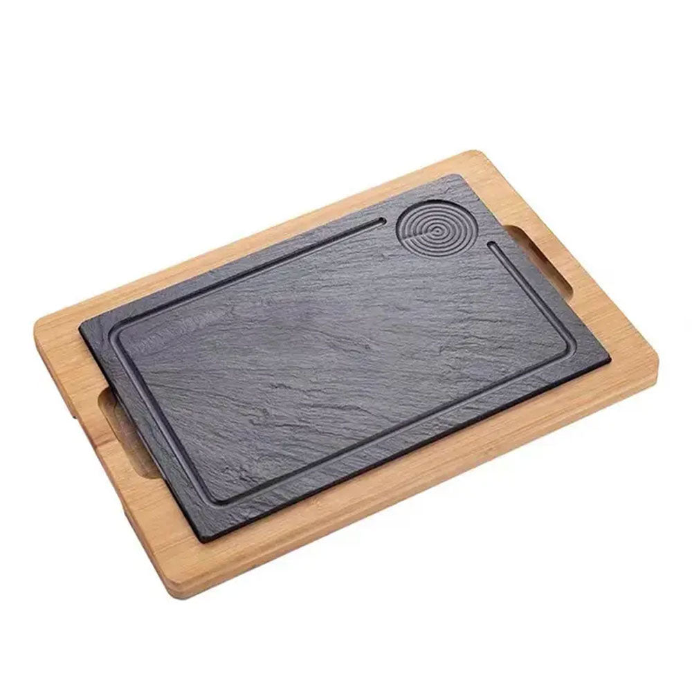 STONE STEAK PLATE AND TRAY