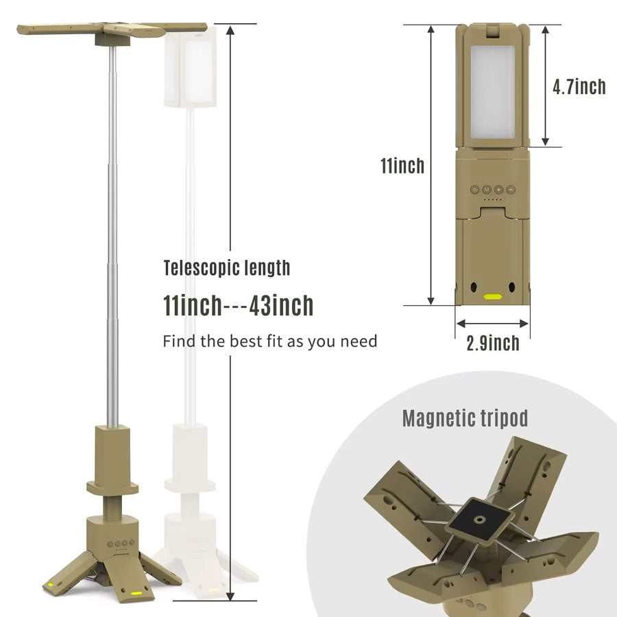 TELESCOPIC FOUR LEAF MULTI LIGHT AND POWER BANK