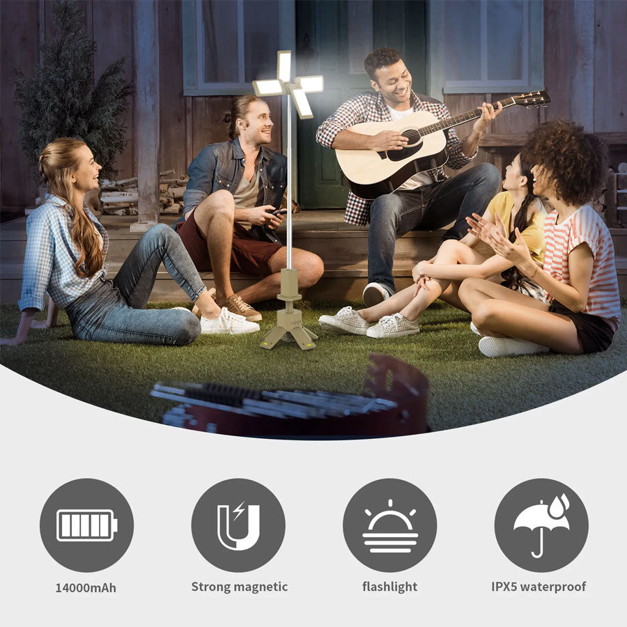 TELESCOPIC FOUR LEAF MULTI LIGHT AND POWER BANK