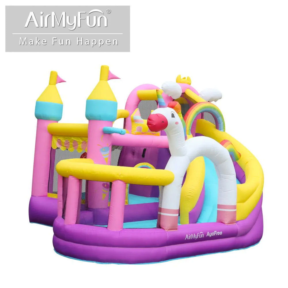 THE UNICORN PALACE JUMPING CASTLE AND SLIDE