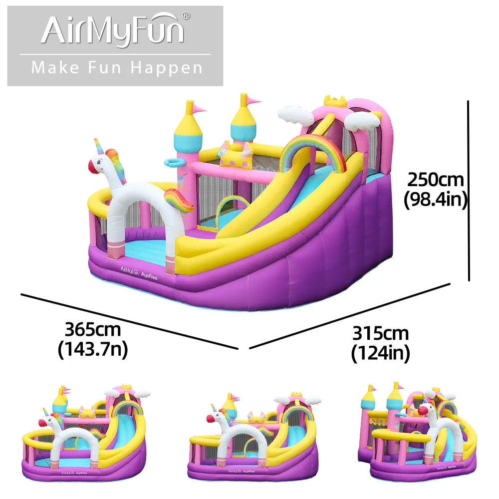 THE UNICORN PALACE JUMPING CASTLE AND SLIDE