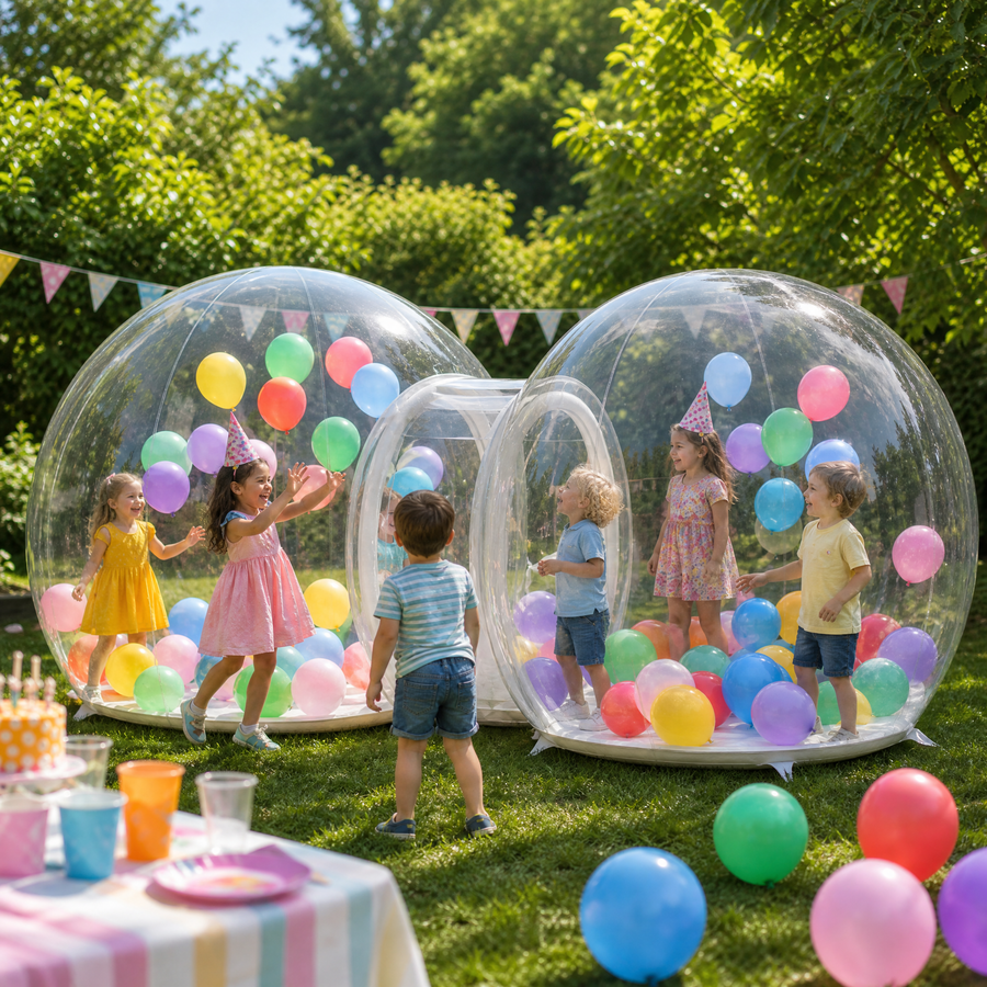 6.2m Double Inflatable Bubble House With Blower and Balloons