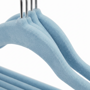 Beano Velvet Baby and Kids Hangers (Blue) 20 Pack