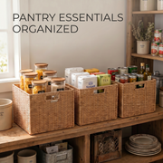 Square Woven Wicker Storage Basket