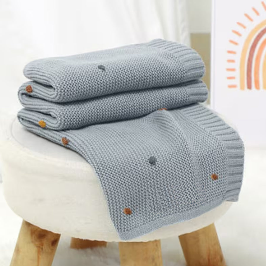 BEANO SOFT KNITTED 100% COTTON BABY BLANKET
