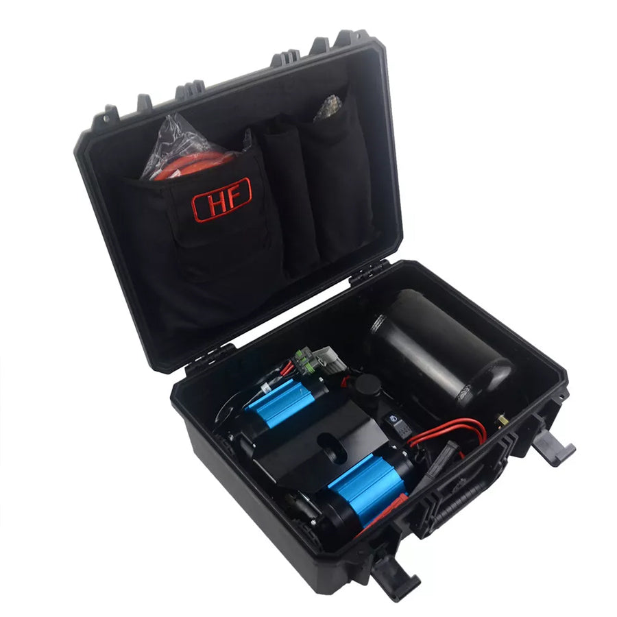 RUGG TWIN BARREL COMPRESSOR WITH TANK 12V