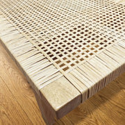 Rattan Beach Wood Bench