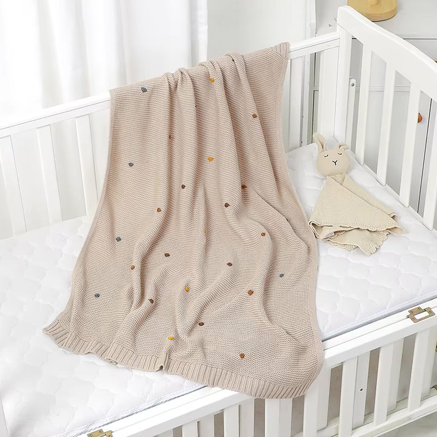 BEANO SOFT KNITTED 100% COTTON BABY BLANKET