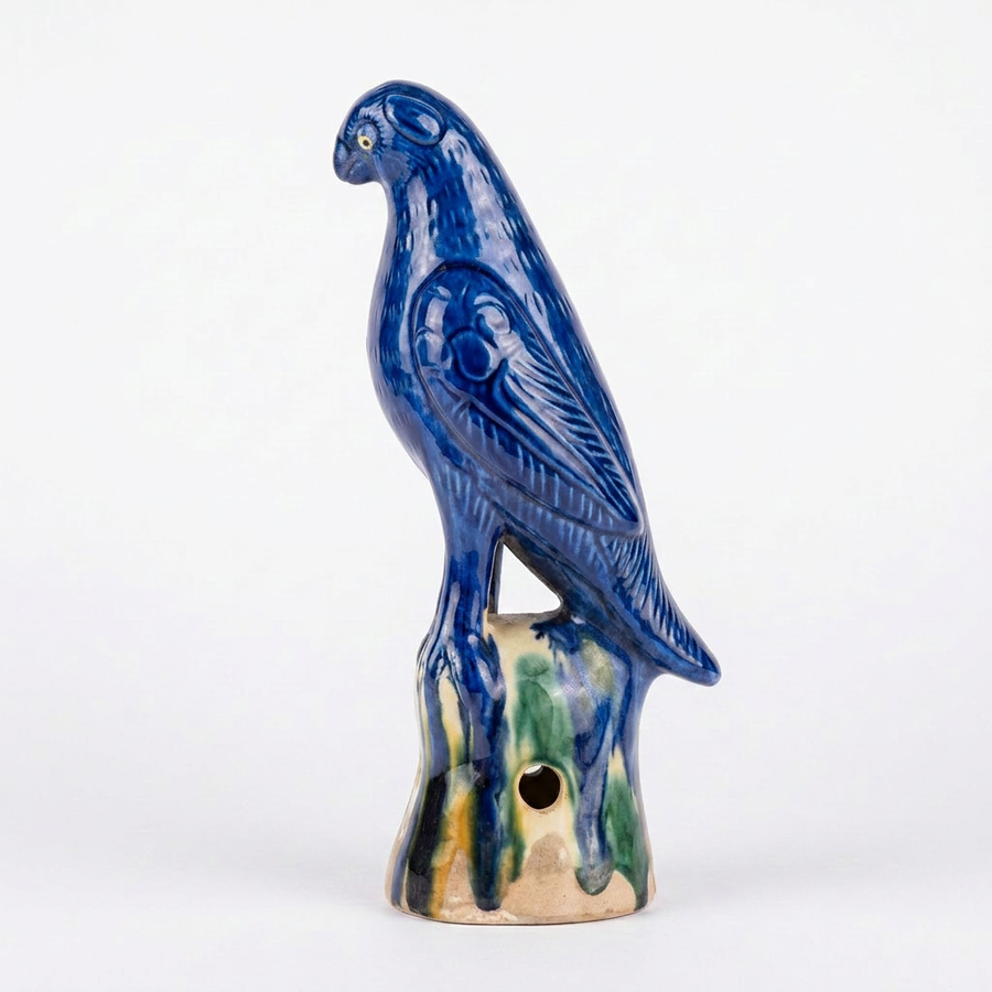 Cobolt Blue Parrot Sculpture - Large