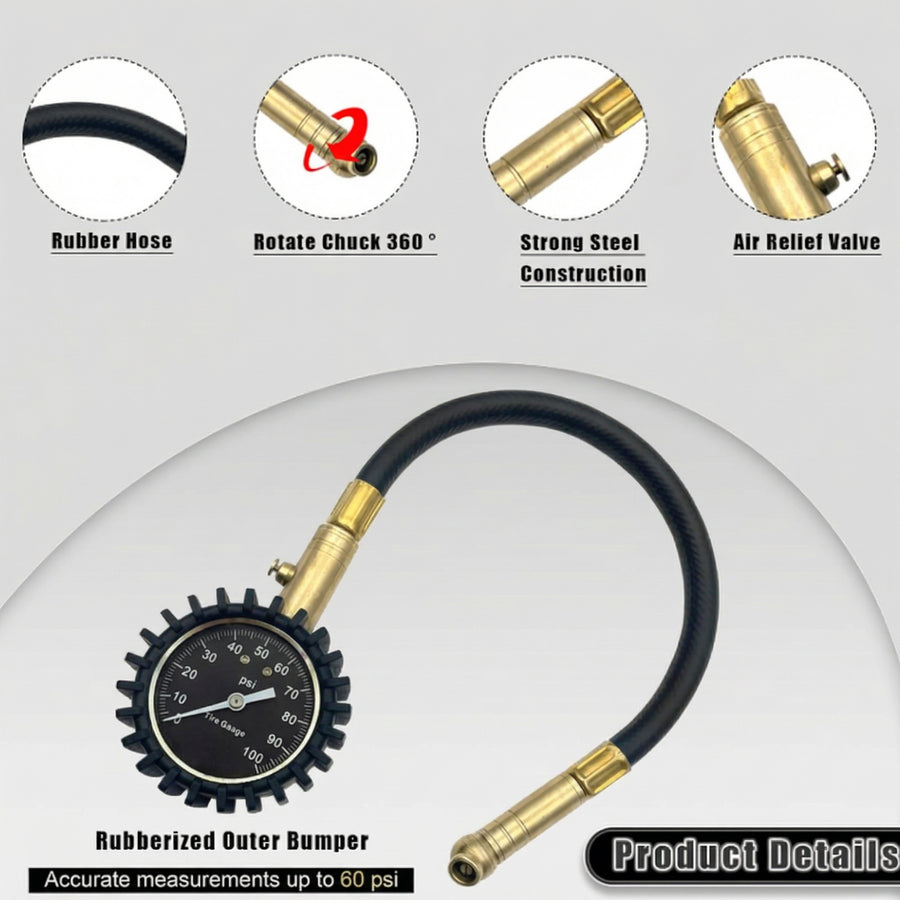 Deadtree Analogue Tyre Pressure Gauge