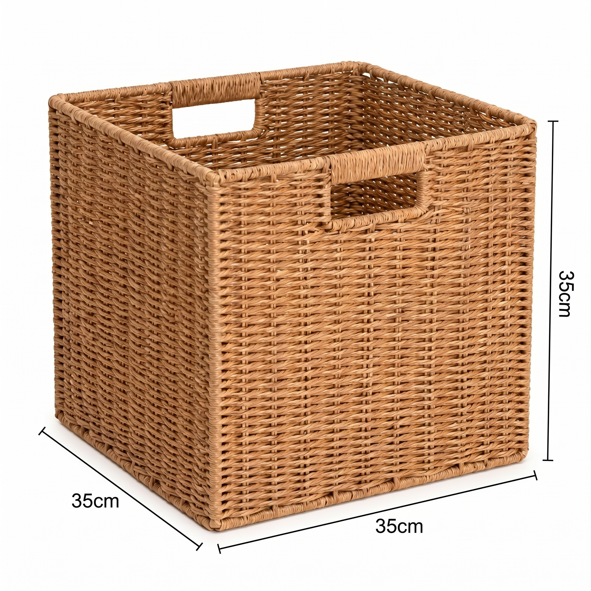 Square Woven Wicker Storage Basket