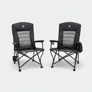Deadtree Deluxe Reclining Folding Camping Chair with Padding (Black)
