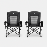 Deadtree Deluxe Reclining Folding Camping Chair with Padding (Black)